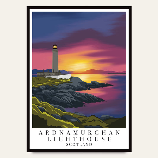 Ardnamurchan Lighthouse Sunset Poster